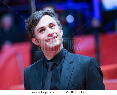 Gael Garcia Bernal poses on the red carpet before the premiere of the film 'Museum' presented in competition during the 68th edition of the Berlinale film festival in Berlin on February 22, 2018.