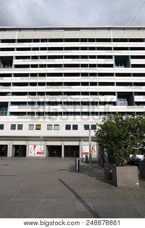 Dresden, Germany - May 10, 2018: Prager Zeile Condominium Building In Dresden, Germany. It Is One Of