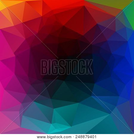 Colored Polygonal Mosaic Background. Triangles. Vector Illustration.