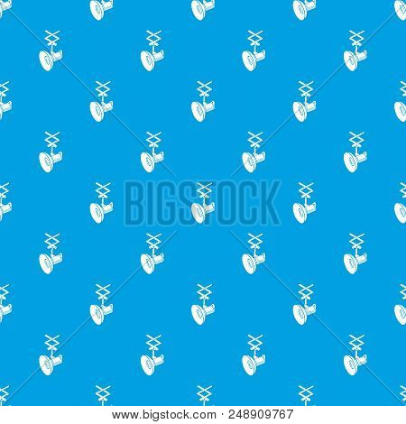 Hanging Professional Flashlight Pattern Vector Seamless Blue Repeat For Any Use