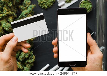 Grinder A Lot Ofx Marijuana, Fresh Buds Of Cannabis Many Weed. Copy Spase Copy-space