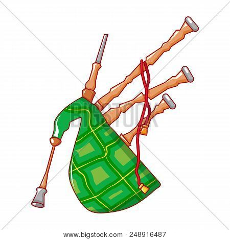 Scootish Bagpipe Icon. Cartoon Of Scootish Bagpipe Vector Icon For Web Design Isolated On White Back