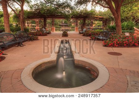 Fountain And Entryway Of The Garden Of Hope And Courage