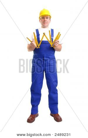 Builder avec une règle en bois