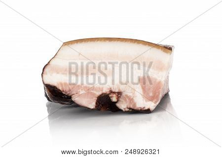 One Piece Of English Bacon Isolated On White