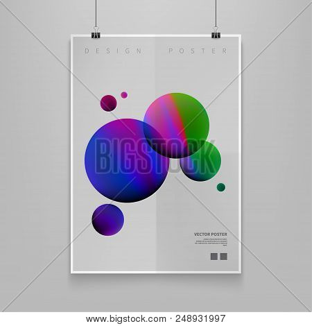 Stock Vector Illustration Fluid Shapes Poster Covers Set With Modern Hipster And Memphis Background 