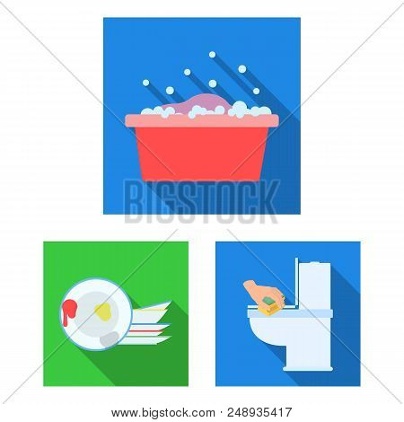 Cleaning And Maid Flat Icons In Set Collection For Design. Equipment For Cleaning Vector Symbol Stoc