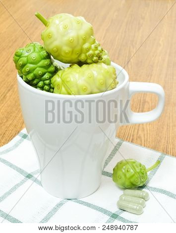 Vegetable And Herb, Noni, Morinda Citrifolia, Great Morinda, Indian Mulberry, Beach Mulberry Or Chee