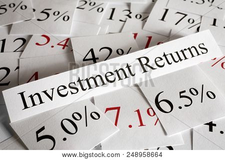 A Conceptual Look At Per Centage Return On Investment, Both Positive And Negative Black And Red