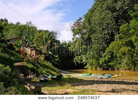 longhouse  in sarawak