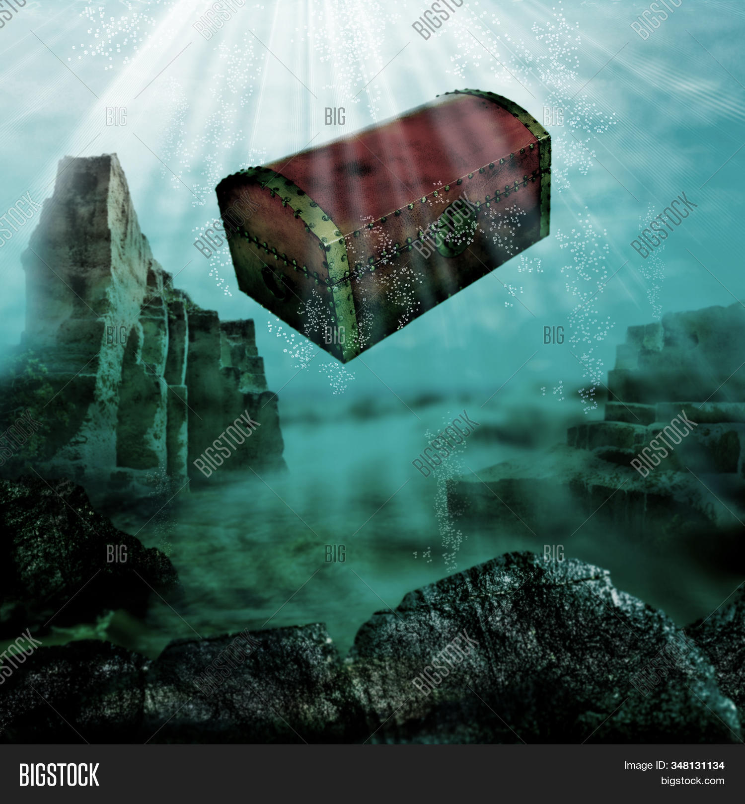 Sinking Treasure Chest Image & Photo (Free Trial) Bigstock