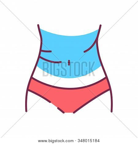 Body Wrap Color Line Icon. Wrap Of Belly. Nourishing Cocoon Designed To Slim And Tone Your Body, Hyd