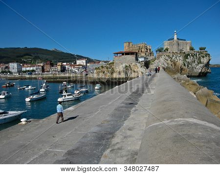 Colorful Boats In The Port Of Castro Urdiales, Spain