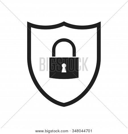 Security Or Sheild Icon. Symbol Of Safety. Internet Protection. Web Antivirus Sign. Danger Element. 
