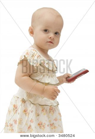 Babygirl avec téléphone