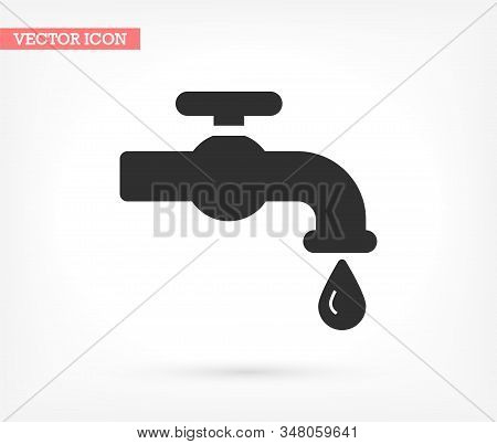 Kitchen Faucet Iconvector Icon , Lorem Ipsum Flat Design