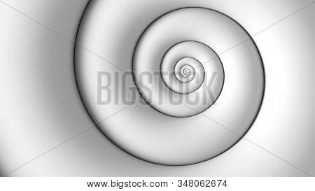 Fibonacci spiral white abstract vector background. Golden ratio