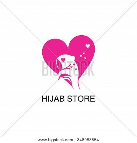 Muslimah Hijab Logo Template Vector Illustration Design