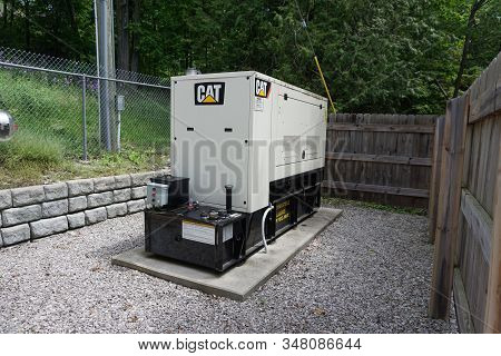 Harbor Springs, Michigan / United States - June 15, 2017: A Michigan Cat Power System Powers The Bul
