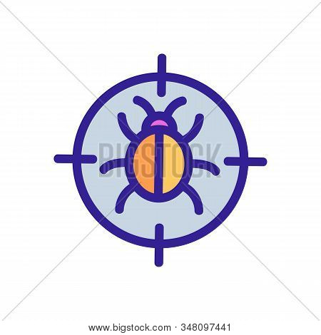Search For Insect Icon Vector. Thin Line Sign. Isolated Contour Symbol Illustration