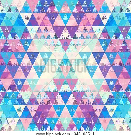 Seamless Vector Pattern Background Of A Triangles.
