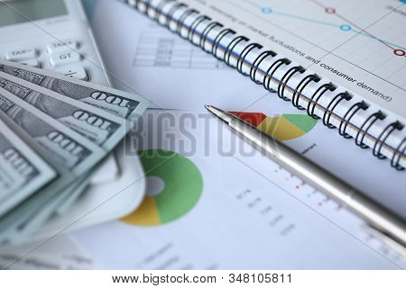 Sales Plan For Certain Period Time. Reasonable Figures Characterizing Profit Revenue And Other Finan