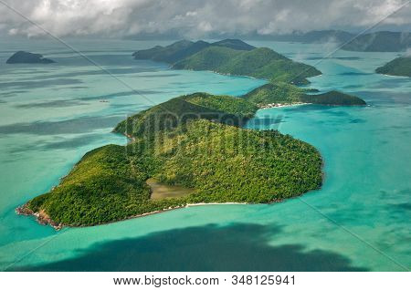 Aerial Of Long Island In The Whitsunday Group