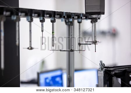 Close Up Of Professional Automatic 3d Measuring System Machine For Plastic Moldings, Industrial And 