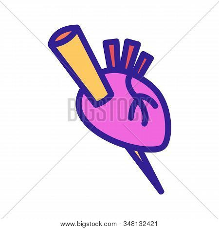 Heart And Aspen Count Icon Vector. A Thin Line Sign. Isolated Contour Symbol Illustration