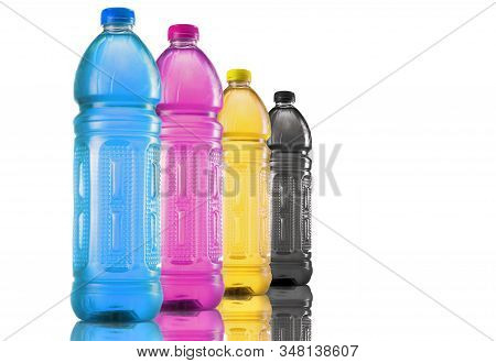 Bottles With Four Basic Printing Colors