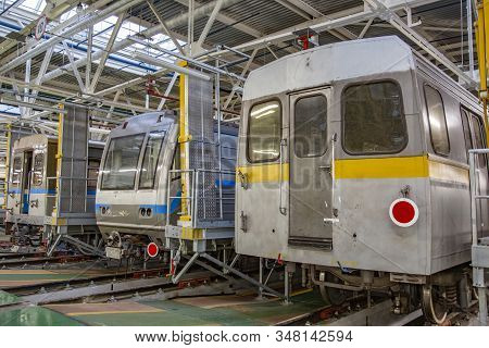 Subway Train Service Depot. Moscow, Russia
