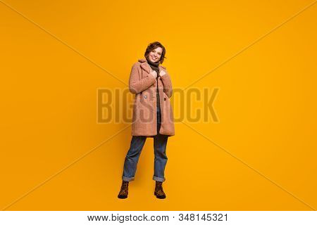 Full Length Body Size View Of Her She Nice Attractive Pretty Fashionable Confident Cheerful Cheery G