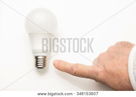 Energy Saving Light Bulb And White Color, Daylight