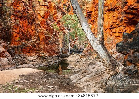 Picturesque Serpentine Gorge In Macdonnell Ranges