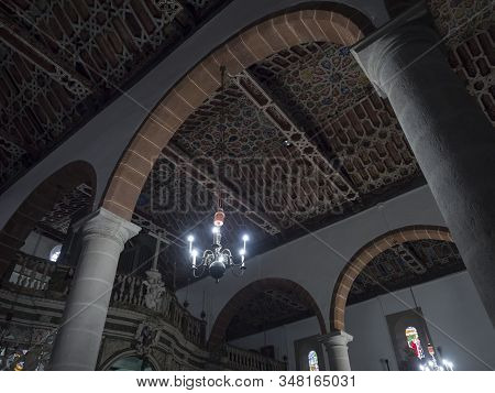 Santa Cruz De La Palma, La Palma, Canary Islands, Spain, December 30, 2019: Interior Of Beautiful De