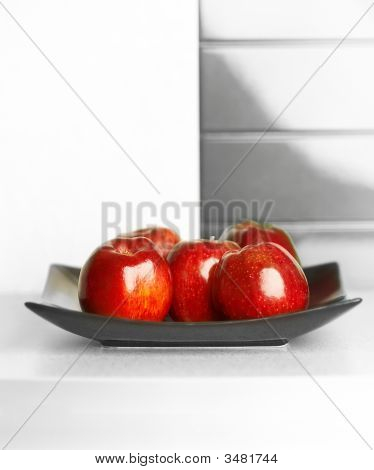 Elma beyaz Kitchen\\\'ın tablo