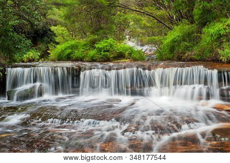Upper Wentworth Falls In The Blue Mountains