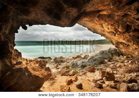 View From A Cave At West Bay In Flinders Chase National Park On Kangaroo Island