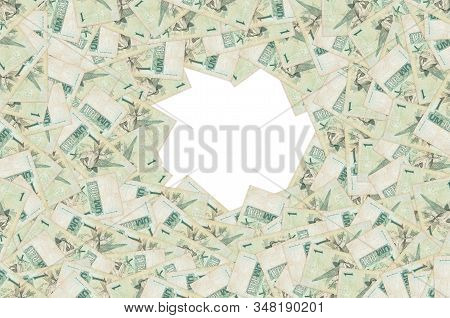 Beija Flor Hummingbird Or Colibri Depicted On Old One Real Note Brazilian Money