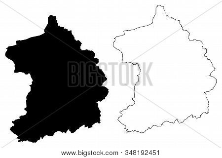 Essen City (federal Republic Of Germany, North Rhine-westphalia) Map Vector Illustration, Scribble S