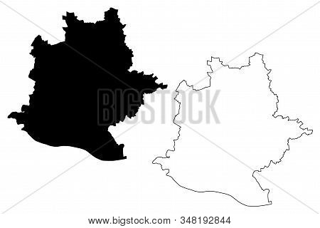 Stuttgart City (federal Republic Of Germany, Baden-wurttemberg) Map Vector Illustration, Scribble Sk