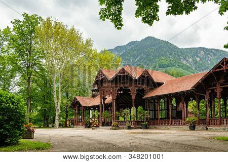 Old Bandstand In Reichenau (austria) On A Cloudy Day In Summer