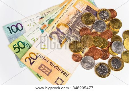This Is A Placer Of Coins Of Various Denominations Of The Republic Of Belarus.