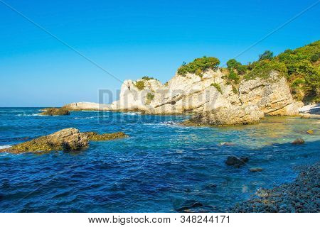 The Black Sea Coast At Kilimli Bay, Near Agva, Sile, In North West Turkey