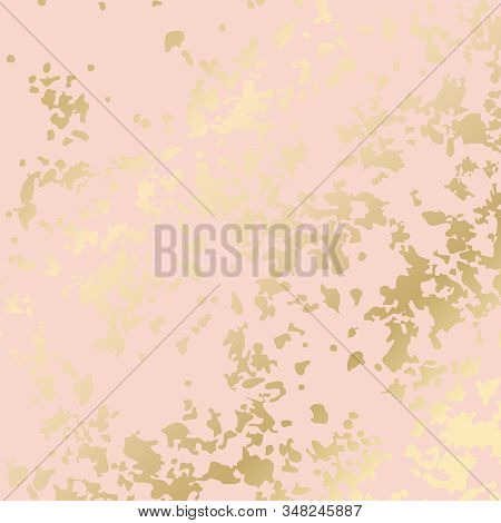 Grunge Pattina. Vector Background For Your Design. Gold Retrotexture.