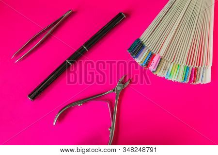 A Set Of Cosmetic Tools For Manicure And Pedicure