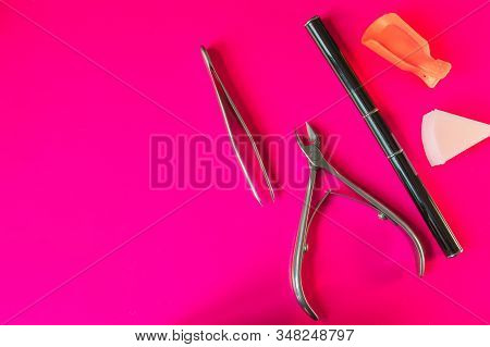 A Set Of Cosmetic Tools For Manicure And Pedicure