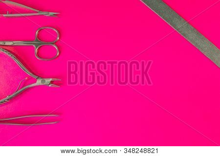 A Set Of Cosmetic Tools For Manicure And Pedicure