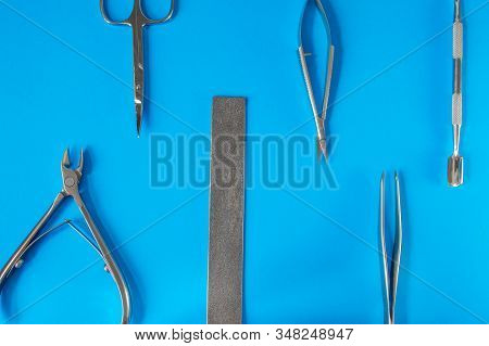 A Set Of Cosmetic Tools For Manicure And Pedicure