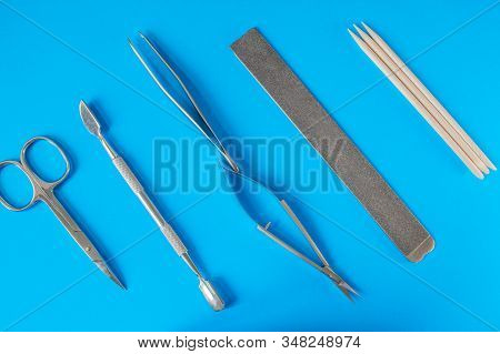 A Set Of Cosmetic Tools For Manicure And Pedicure